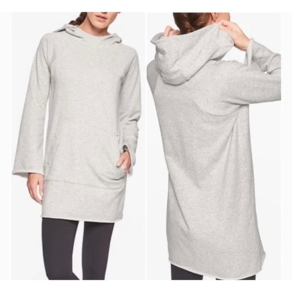 Athleta Dresses & Skirts - Athleta Adventure Sweatshirt Hoodie French Terry Dress